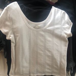 Cream patterned madewell top